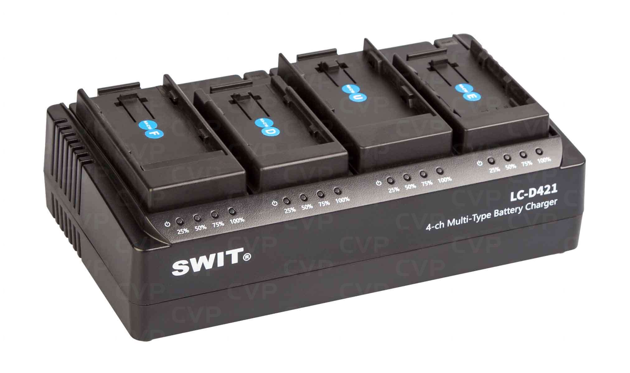Buy Swit Lcd421d Lc D421d 4 Ch Dv Charger With 4x Panasonic Vbd Style Plates The Charger Body Can Charge Arbitrary F U E D C V I B Style Batteries With Exchangeble Ka C13 Plates