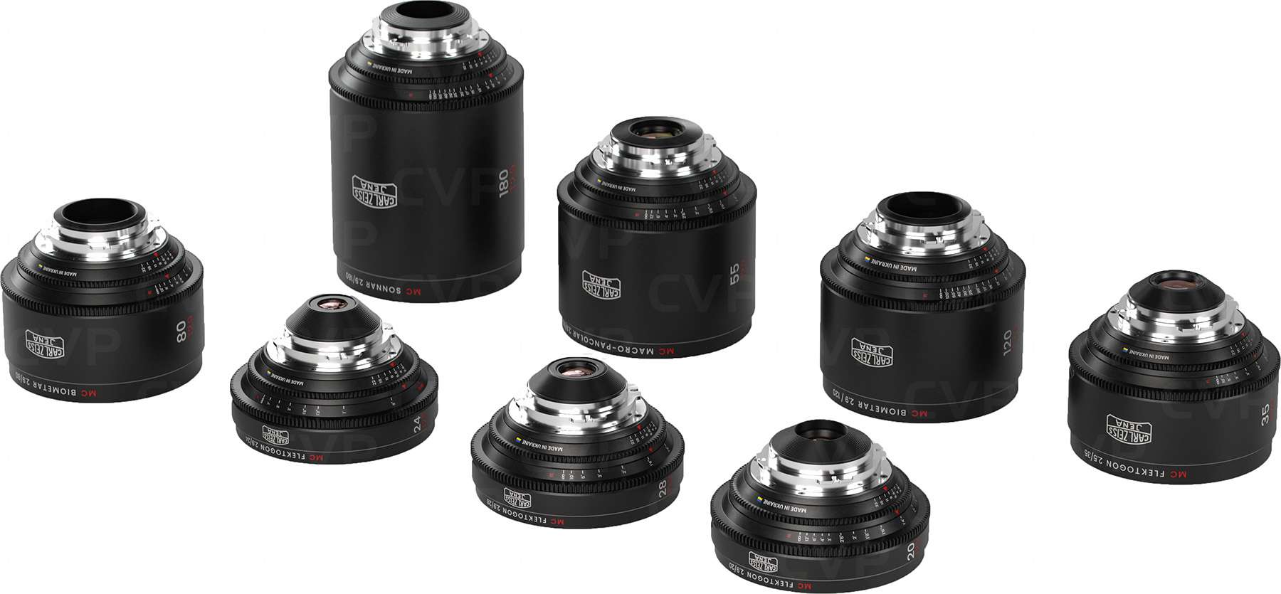 Iron Glass Carl Zeiss Jena Rehoused 8 Lens Set - CVP
