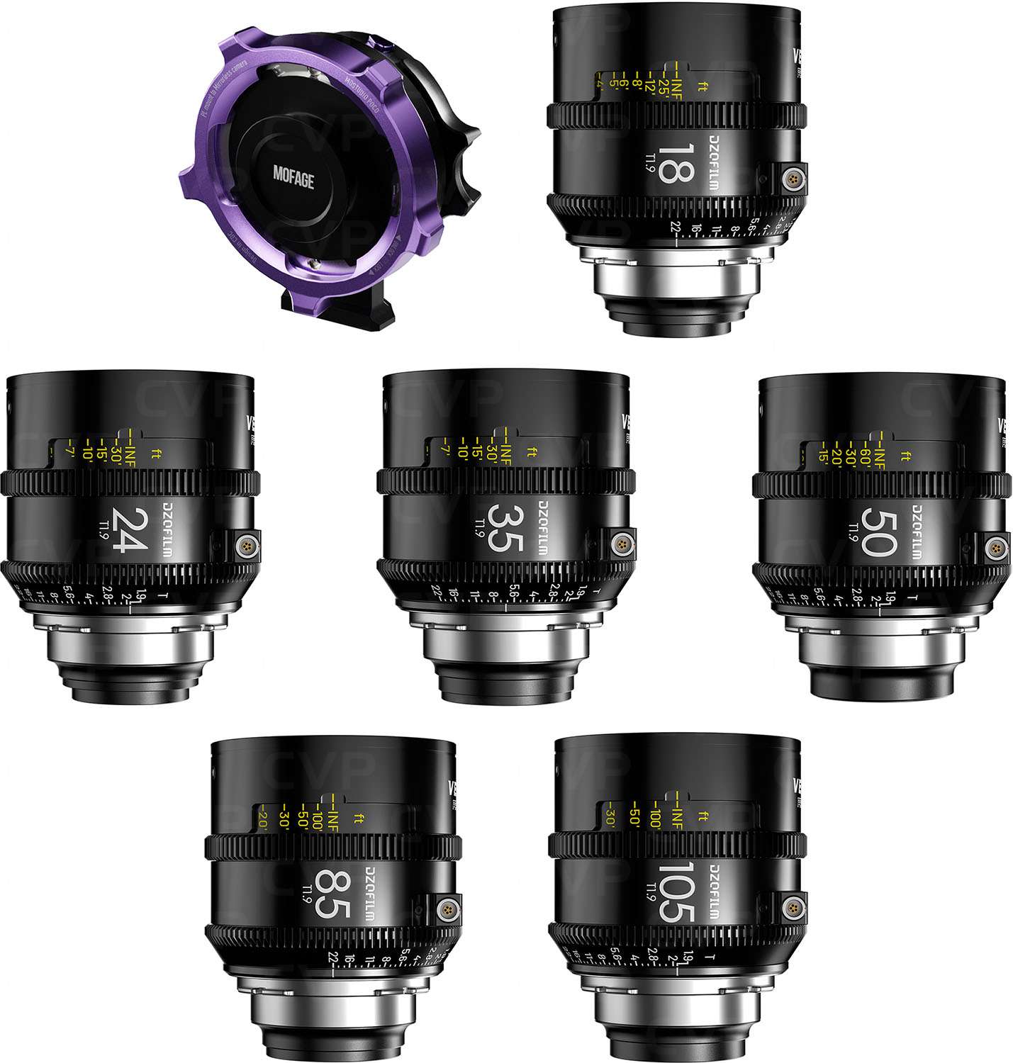 DZOFILM Vespid Prime 2 Lens Set w/ MOFAGE Drop-In Filter Lens