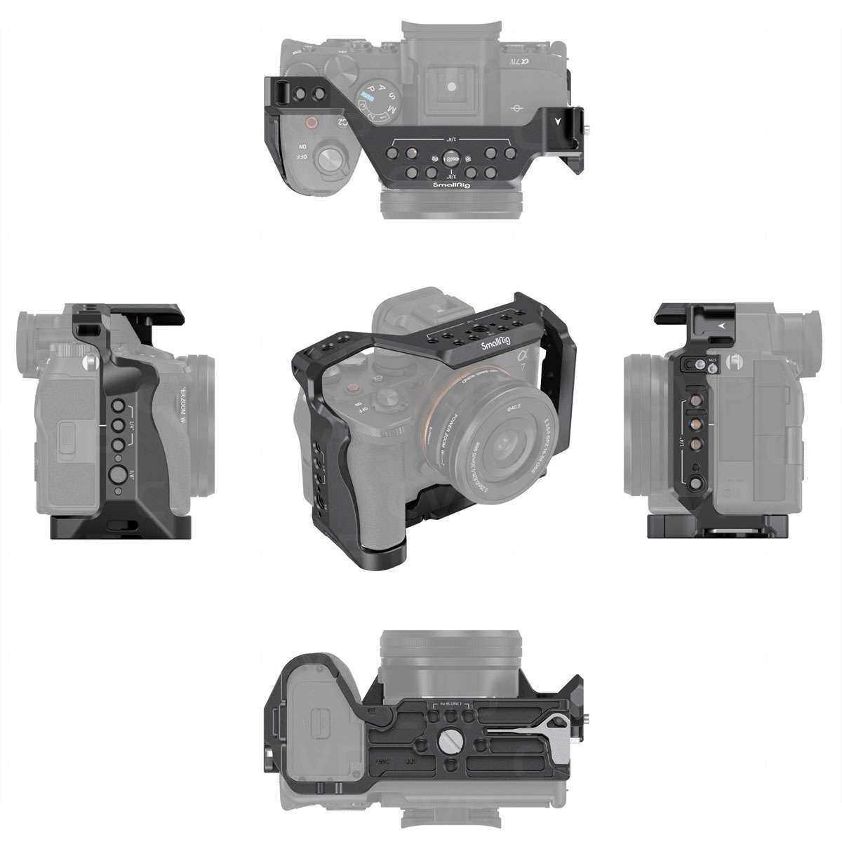 SMALLRIG Cage A1 Pour Sony A1 & A7S III - Cage Complète Avec Rail NATO Et Cold Shoe - Réf. 2999