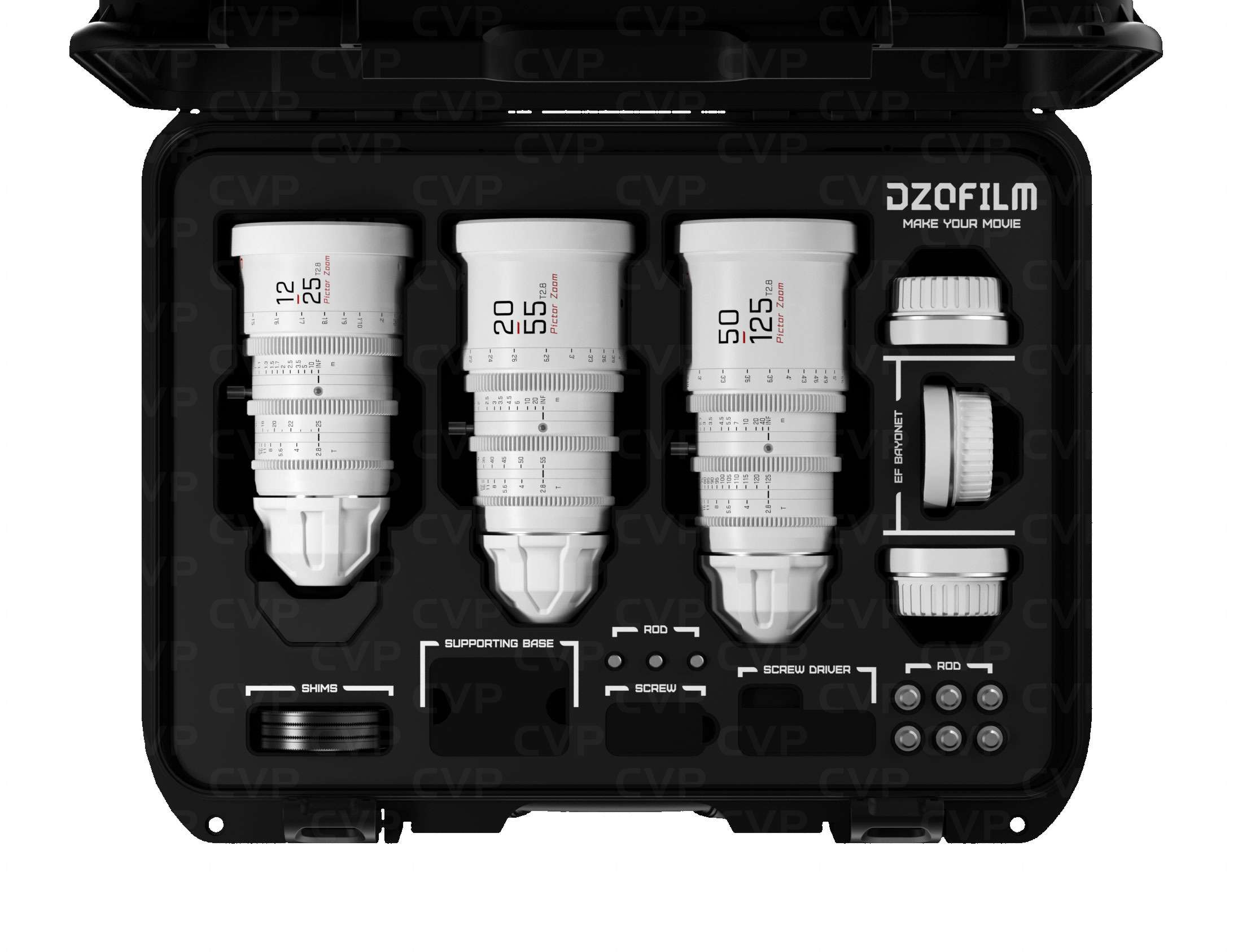 Buy - DZOFILM Pictor 12-25, 20-55, 50-125mm Kit - Wt (DZO-7220001W