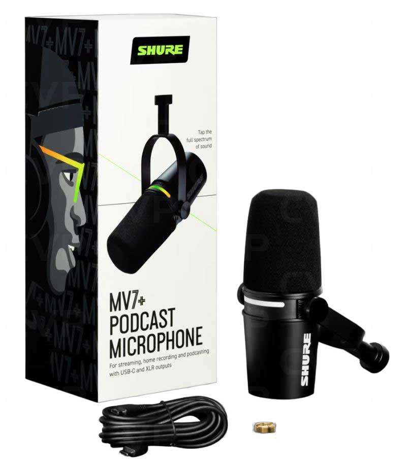 Buy - Shure MV7+ Dynamic Podcast Microphone - Black (MV7+-K)