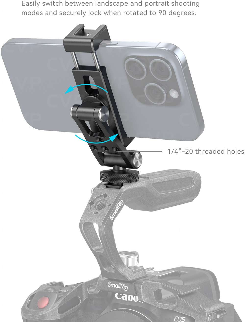 Nueva Versión) SMALLRIG Soporte de Monitor de Cámara Ajustable con NATO Clamp de Liberación Rápida, Montaje