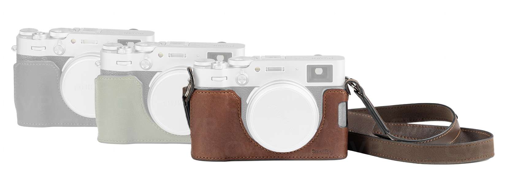 SMALLRIG Kit D'Étui Demi-Cuir Marron Avec Bandoulière Pour FUJIFILM X100VI - 4699