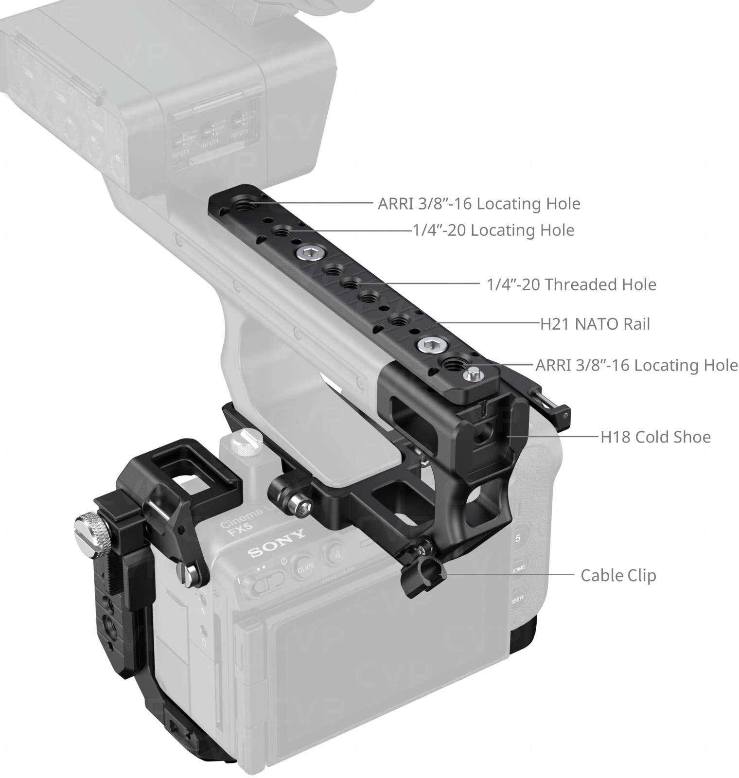 SmallRig Hawklock Cage Kit for Sony FX5 and XLR Handle | CVP