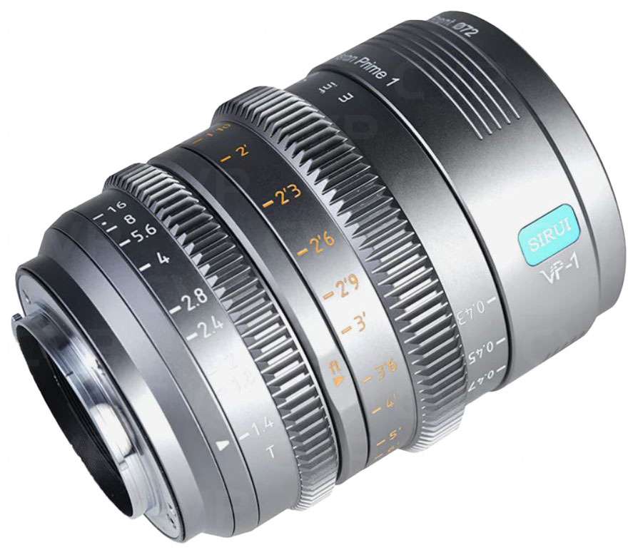 Sirui Vision Prime 1 35mm T1.4 Cine Lens - E Mount - Grey | CVP