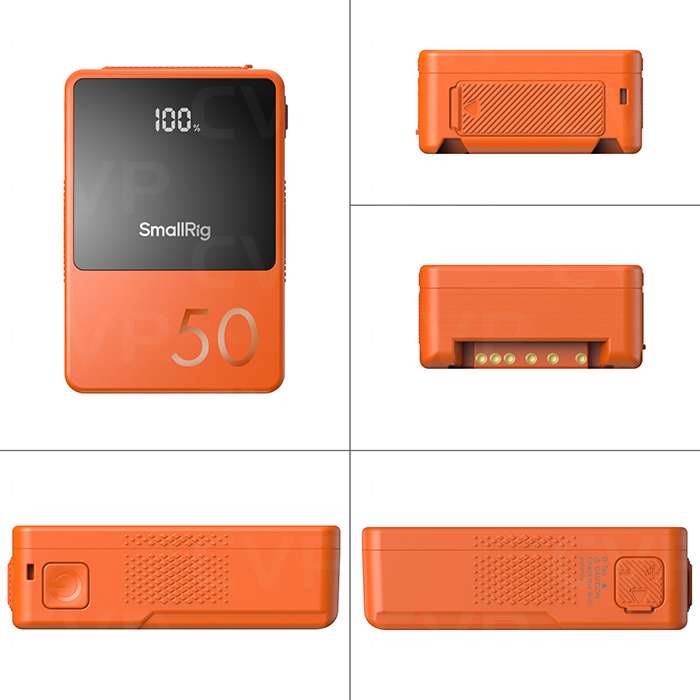 Buy - SmallRig VB50 Mini V-Mount Battery - Orange (SR4871)