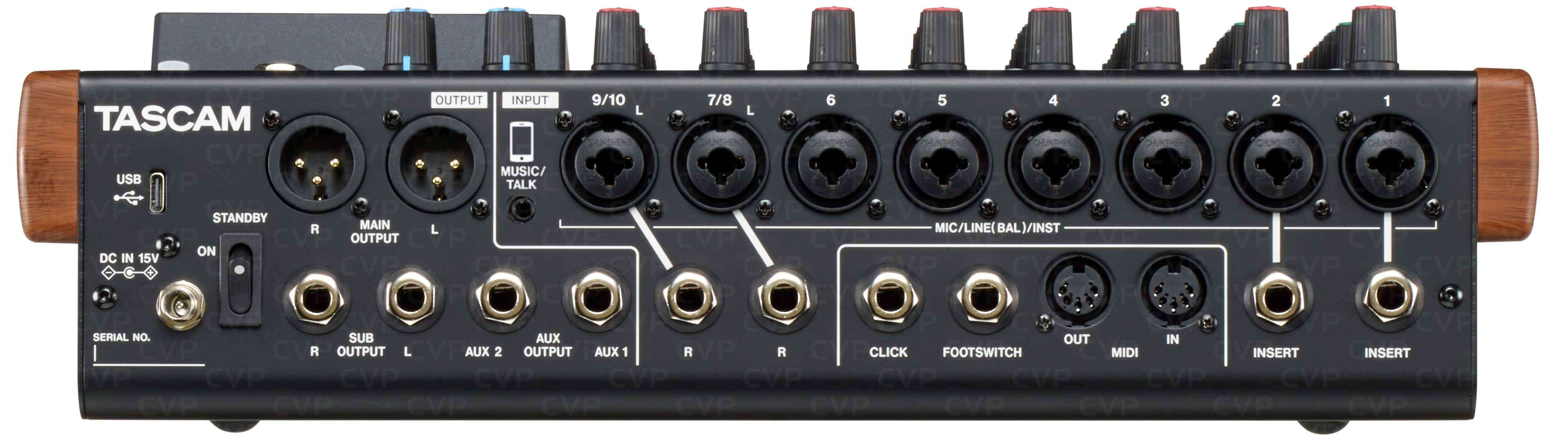 TASCAM Model 12 ミキサー Model 12 | 12-トラック レコーディングミキサー / DAW